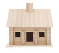 Uonlytech Nichoir à Oiseaux en Bois Naturel, Petite Cabane Décorative Ventilée pour Jardin, Balcon et Terrasse, Cabane Compacte Ouverture pour Ventilation, Nid D'oiseau Artisanal