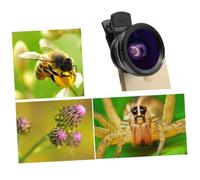 Uonlytech Objectif Mobile Ensemble De Lentilles Angle Distorsion Nulle Et Macro pour Smartphones Lentilles Extérieures Universelles Noir