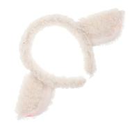 Uonlytech Oreilles D'agneau Design Cartoon Adorable Serrage-tête en Tissu Beige Doux Confortable et Qui Ne Casse Pas les Cheveux Bandeau Cheveux Mignon pour Filles pour Performance