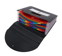 Uonlytech Organisateur de Dossiers Accordéon Portable Plastique Range Documents Arc Ciel pour École et Bureau Sac de Rangement Pratique avec Compartiments pour Billets et Reçus