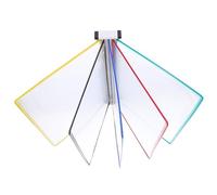 Uonlytech Organiseur Mural de Documents A4 avec 5 Panneaux en Fer et PVC, Design Peu Encombrant, Fonction de Retournement des Pages, pour Bureau et Espaces Publics