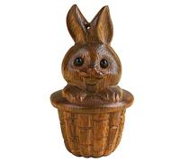 Uonlytech Ornement De Lapin Bois Sculpté Pendentif Décoratif Petite Statue De Lapin Pour Maison Et Loisirs Créatifs