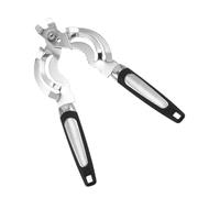 Uonlytech Ouvre-bocal Manuel Acier Inoxydable Résistant à Usure Ouvre-bouteille Multifonction Antidérapant pour Maison Facile à Utiliser avec Poignée Ergonomique pour Mains Faibles et