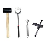 Uonlytech Ouvre-noix en Acier Inoxydable Outil Sécurisé avec Poignée Antichoc Léger et Résistant Râpe et Trancheur de Chair Kit Pratique pour Usage Familial