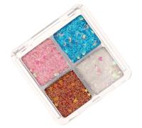 Uonlytech Palette de Fards à Paupières Pailletée Compacte en Plastique Sûre pour Maquillage Ado, Couleurs Brillantes pour Yeux, pour Scène et Spectacle