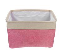 Uonlytech Panier de Rangement Pliable Résistant à L'usure Rose en Coton et Lin pour Vêtements et Jouets, comme Présent ou Décoration