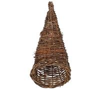 Uonlytech Panier Tissé en Rotin en Forme de Corne de Bovin, Panier Cuisine Naturel et Rustique pour Rangement et Décoration de Bureau