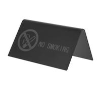 Uonlytech Panneau Interdiction Fumer Acier Inoxydable Mat Noir Signalisation Table de Restaurant Affichage Indication Non Fumeur Résistant et Compact pour Intérieur