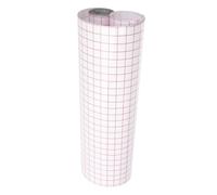 Uonlytech Papier Transfert Vinyle Adhésif avec Grille Rouge Ruban Double-face pour Transfert Précis sur Surfaces Lisses Adhérence Moyenne pour Décalcomanies et Stickers DIY