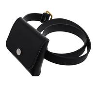 Uonlytech Paquet Accessoire Modérée pour Indispensable pour Diverses Capacité en Ceinture Vintage Imitation Cuir Pu Noir, Ceinture Fine Banane Multifonction Femmes Occasions