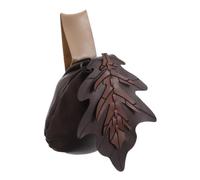 Uonlytech Paquet Banane Élégant Marron Style Renaissance en Simili Cuir Motif Feuille, Pratique et Résistant, Explorations Urbaines Voyages