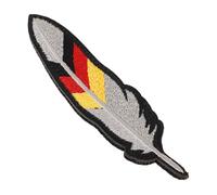 Uonlytech Patch Thermocollant Plumes Décoratives avec Drapeau Allemand Écusson à Scratch pour Chapeaux Sacs et Vêtements Facile à Fixer pour Personnaliser et Sacs