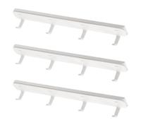 Uonlytech Patères avec Crochets Extensibles Rétractables 3 Pièces en Abs Blanc Coulissantes et pour Rangement Optimisé Cuisines Buanderies