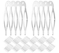 Uonlytech Peignes à Cheveux Décoratifs pour Mariée en Métal, 50 Pièces, 5 Dents, Accessoires pour Cheveux de Mariage Femmes, Pinces Latérales Légères et Classiques pour Coiffures