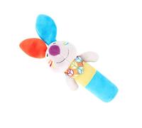 Uonlytech Peluche pour Bébé Forme Animal Cartoon, Favorise L'exercice Main-œil Bleu ou Orange et Émet un Son en Secouant, pour Éveil Sensoriel