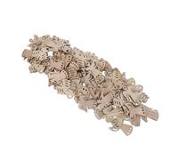 Uonlytech Pendentif Ange Rustique Décoration de Noël 100 Pièces Surface Lisse et Trous Pré-percés en Bois à Peindre pour Sapin et Créations DIY