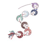 Uonlytech Pendentif Arbre de Vie Cristal Naturel avec Pierres Précieuses Ornement Suspendu pour Voiture Maison et Jardin Décoration Feng Shui Élégante