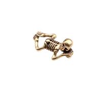 Uonlytech Pendentif Crâne en Laiton Doré pour Accessoire Célébration | Breloque Décorative, Création de Bijoux et Porte-clés, Design Unique, pour Amis et Amoureux
