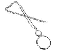 Uonlytech Pendentif Loupe De Lecture 5x Chaîne Légère Pour Hommes Et Adultes Blanc Monocle Portable Lecture Costume Cosplay Quotidien