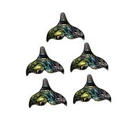 Uonlytech Pendentif Queue De Sirène Diy 5pcs Pour Accessoires De Bijoux Pendentif En Coquille D'ormeau Naturel Brillant Et Beau Bricolage Créatif Décoration Porte-clés Colliers Et Bracelets
