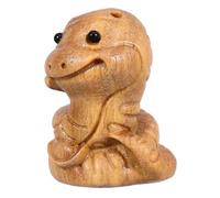 Uonlytech Pendentif Serpent en Bois Vert Figurine Zodiacale Chinoise 3X2 CM Breloque DIY pour Porte-Clés Décoration Suspendue Polyvalente Charme Serpent Accessoire Décoratif