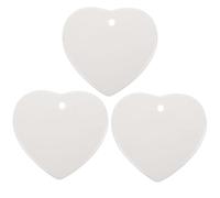 Uonlytech Pendentifs En Céramique Diy Cœur Lot De 3 Décoration Vierge à Peindre Étiquettes Personnalisables Pour Présents Accessoire De Bricolage Pour Garçon Et Filles Pour Noël Et Fêtes