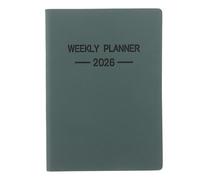Uonlytech Petit Agenda Hebdomadaire A7 2026 Format Mini Vert Foncé, Carnet de Planification Quotidienne et Journal Intime, Bloc-notes de Poche Léger et Résistant pour Gestion du Temps