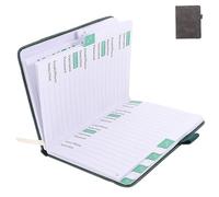 Uonlytech Petit Organiseur D'adresses en Pu Léger, Répertoire Alphabétique pour Numéros de Téléphone, Format Compact pour Bureau ou Domicile