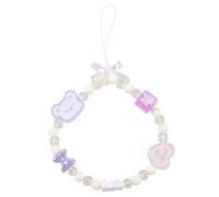 Uonlytech Phone Charm Strap With Cute Heart Bear Beads Lightweight Wrist Lanyard For Mobile Phone Camera And U Disk Anti-lost Accessory For Outdoor Use