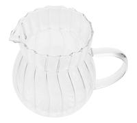 Uonlytech Pichet à Lait en Verre Multifonction Facile à Nettoyer pour Café et Maison, Récipient Pratique pour Lait et Café en Verre Résistant