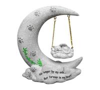 Uonlytech Pierre Commémorative en Résine pour Chat de Lune, Monument Funéraire pour Animaux de Compagnie, Décoration de Jardin Intérieure, Confort et Souvenir