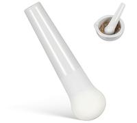 Uonlytech Pilon en Céramique Blanc de 12 Cm Manche Long, Broyeur Manuel Multifonctions Cuisine Maison et Préparation de Soupes