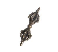 Uonlytech Pilon Vajra Déco en Laiton Vieilli 8 Branches, Mini Objet Tibétain Spirituel, Ornement De Table, Accessoire Décoratif pour Maison Et Bureau, Style Ancien Compact