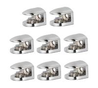 Uonlytech Pince à Verre En De Zinc 8pcs Support De Verre Réglable Pour Étagère Fixation Solide De 6 à 8 Mm Accessoire De Salle De Bain Ou Vitrine