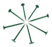 Uonlytech Piquets de Fixation au Sol en Plastique Vert 16 Cm, Lot de 100 Pcs pour Bâche, Toile de Paillage et Jardin, Piquets de Bâche Sol Résistants pour Aménagement Extérieur et Jardinage