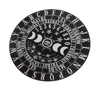 Uonlytech Planche de Divination Bois Sculpté Décoration Spirituelle pour et Pratiques Wicca Tableau Pendule Alphabétique Pratique pour Séances Occultes