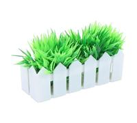 Uonlytech Plante Artificielle Miniature pour Maison de Poupée Clôture Artificielle Rectangulaire Verte Décor Végétal Miniature Succulentes Accessoire pour Séparation et Décoration