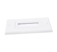 Uonlytech Plaque Murale de Gestion de Câbles à Brosse Blanche, Passe-câble Traversant, Montage sans Soudure, Compatible Bureau et Home Cinéma, Usage Solide