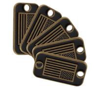 Uonlytech Plaques Nominatives en Métal pour Bricolage 5pcs, Accessoires Multifonctions pour Bracelets et Dog Tags, Design Rectangulaire aux Coins Arrondis, pour Projets DIY