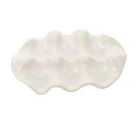 Uonlytech Plateau à Œufs Porcelaine Vintage Support Protecteur pour Réfrigérateur Casier de Rangement Spacieux et Décoratif pour Cuisine et Table