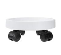 Uonlytech Plateau de Base Épais pour Pot de Fleurs Rond en Résine Trempée Blanc, Diamètre Extérieur 22 Cm, Intérieur 19,5 Cm, Soucoupe pour Pot D'intérieur et Extérieur, Bac Style Aléatoire