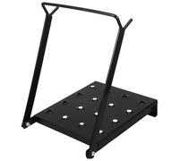 Uonlytech Plateforme de Travail Pliante Antidérapante pour Échelles Télescopiques Support Compact Réglable en Fer Noir 38X28 CM Accessoire Sécurisé pour Travaux en Intérieur et Extérieur