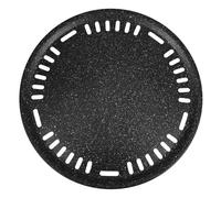 Uonlytech Poêle à Griller Ronde en Pierre Maifan Noire, Chef Pan | Surface Familiale Résistante à L’usure, Cuisson Moins D’huile, pour Petit-déjeuner, Intérieur et Extérieur
