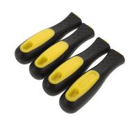 Uonlytech Poignée de Lime Ergonomique Antidérapante 20 Cm Plastique Noir-jaune, Remplacement Multifonction pour Lime et Râpe Métal, Jeu de 4 Pièces, Usage Manuel Professionnel