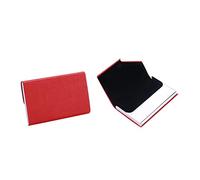Uonlytech Portable Stainless Steel and Leather Business Card Holder Case Box Organizer Stylish Card Wallet for Business Credit and Present Cards