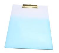 Uonlytech Porte-bloc Transparent Dégradé Bleu avec Pince Support Écriture Portable Pratique pour Bureau Planchette Rigide Multifonctionnelle pour Documents et Notes