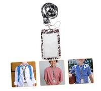 Uonlytech Porte-Cartes avec Cordon Pochette pour Carte Identité Étui pour De Bus Et Étudiant Protection pour De Travail