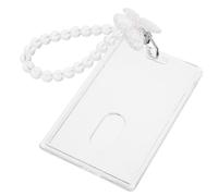 Uonlytech Porte-cartes Coulissants Clairs Porte-badge Nominatif Vertical Porte-carte Avec Porte-clés Compact Pour Cartes Identité Membre