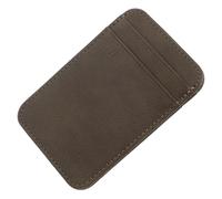 Uonlytech Porte-Cartes Multifonction en PU Gris Foncé Pochette pour Cartes De Voyage Compacte Portable Et Légère Support Carte D'identité Verticle Format Mini Ultrafin