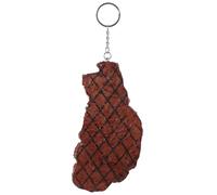 Uonlytech Porte-clés Accessoire Décoratif et Fonctionnel de Steak Réaliste 1:1 en Pvc et Acier Inoxydable pour Paquet à Main ou Paquet à Dos